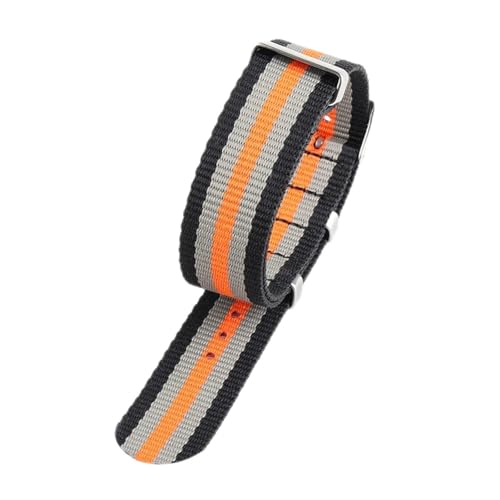 VISIYUBL Sport Nylon Strap Universalband Hippocampus Bewegung Armbandzubehör 20mm 22mm 007 (Color : Orange, Size : 20mm) von VISIYUBL