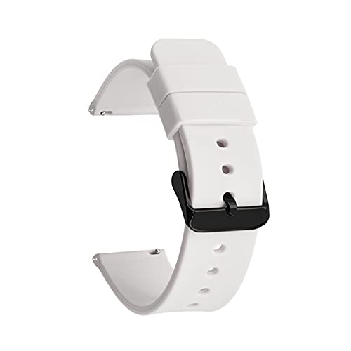 VISIYUBL Sport Silikongurt Armband Armband Anfall for Samsung Fit for Galaxy Fit for aktive 2 Pass (Color : White02, Size : 20mm) von VISIYUBL