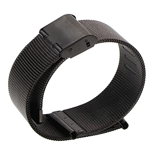 VISIYUBL Universelles Milanse Armband 12 14 16 18 20mm 22 mm 24mm (Color : Black, Size : 20mm) von VISIYUBL