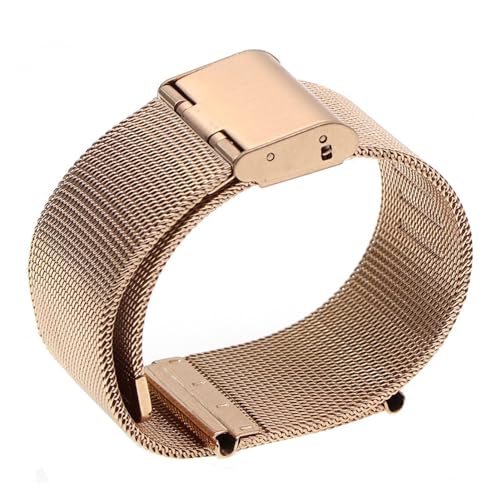 VISIYUBL Universelles Milanse Armband 12 14 16 18 20mm 22 mm 24mm (Color : Rose gold, Size : 14mm) von VISIYUBL