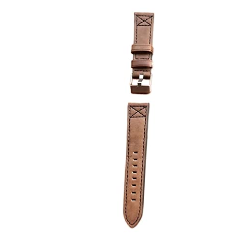 VISIYUBL Watch Bracelet Belt Woman Watchbänder Lederschaltband 22mm 24mm Multicolor Watch Bands Uhrzubehör Accessoires (Color : Brown, Size : 24mm) von VISIYUBL