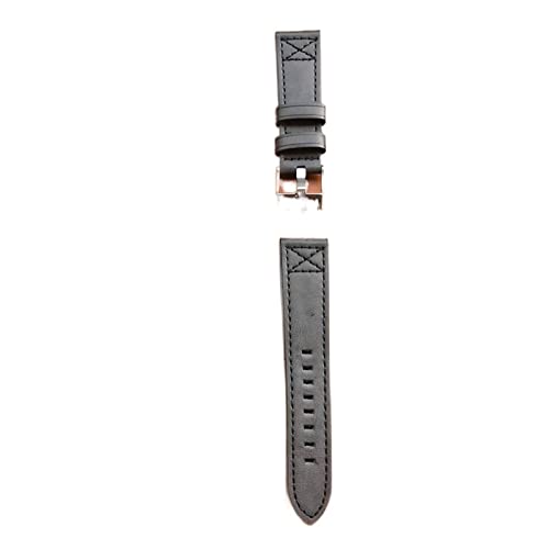 VISIYUBL Watch Bracelet Belt Woman Watchbänder Lederschaltband 22mm 24mm Multicolor Watch Bands Uhrzubehör Accessoires (Color : Gray, Size : 24mm) von VISIYUBL