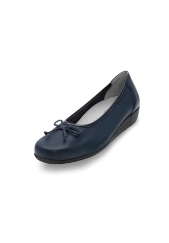 VITAFORM® Ballerinas Damen I Slip Ons Sommer-Schuhe I Brautschuhe flach I 100% Exklusives Hirsch-Leder I Sportlich-Elegant Klassisch I Weite H Marine, 38 von VITAFORM