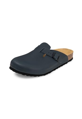 VITAFORM Original Extrabreite Clogs I Pantoletten für Herren in Braun I Größe 42 I Langlebig & gelenkschonend mit Korkfußbett & Velourslederbezug I Echtes Vollrindleder I Echte Handwerkskunst von VITAFORM