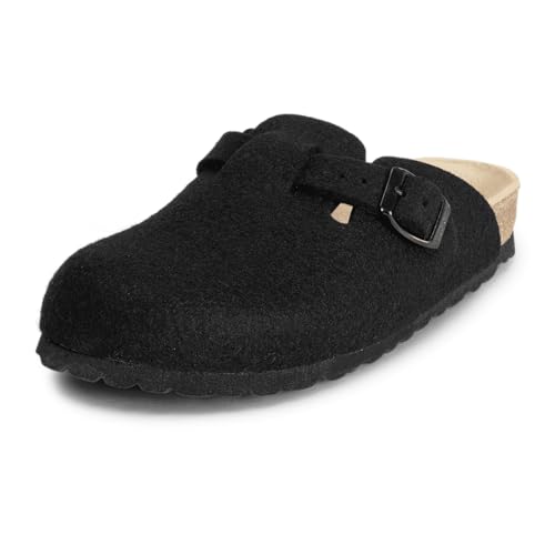 VITAFORM Warme Hausschuhe Herren Winter – Atmungsaktiver Clog als Filzpantoffeln, Hüttenschuhe oder Schlappen - Made in Germany von VITAFORM