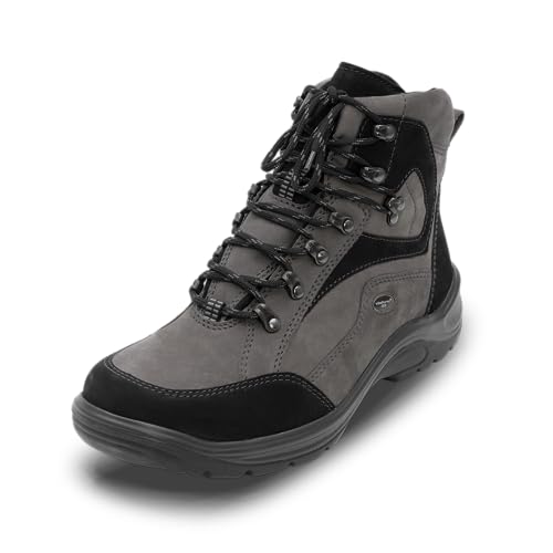 VITAFORM Wanderschuhe für Herren - Wasserabweisende Trekking-Schuhe - Stabiler Halt und maximaler Comfort - Austauschbares Luftpolster-Fußbett - Weite H grau 43 von VITAFORM