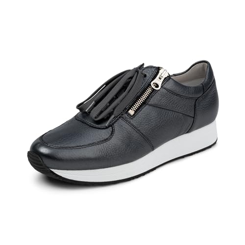 VITAFORM Bequeme Damen Schuhe - Sneaker Damen Leder - Damen Sneaker aus italienischem Hirschleder schwarz 35 von VITAFORM