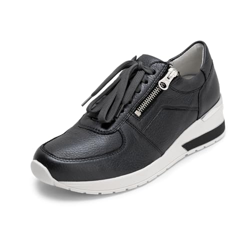 VITAFORM Bequeme Damen Schuhe - Sneaker Damen Leder - Damen Sneaker aus italienischem Hirschleder schwarz 39 von VITAFORM