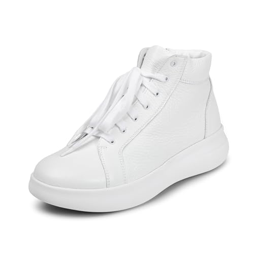 VITAFORM Bequeme Damen Schuhe - Sneaker Damen Leder - Damen Sneaker aus italienischem weiß 41 von VITAFORM