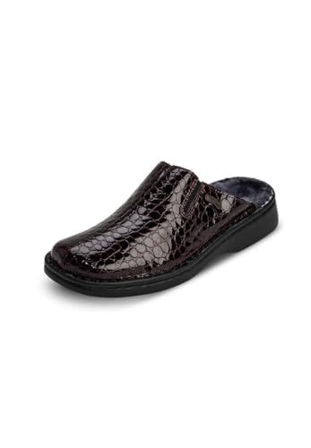 VITAFORM Clogs Damen Weite H Softlackleder Bordeaux, 43 von VITAFORM