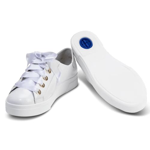 VITAFORM Damen Sneaker aus italienischem Hirschleder - Brautsneaker Lackleder - Extra Bequeme Damen Schuhe weiß 38 von VITAFORM