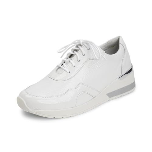 VITAFORM Damen Sneaker aus italienischem Hirschleder - Sneaker Damen Lackleder - Extra Bequeme Damen Schuhe weiß 38 von VITAFORM