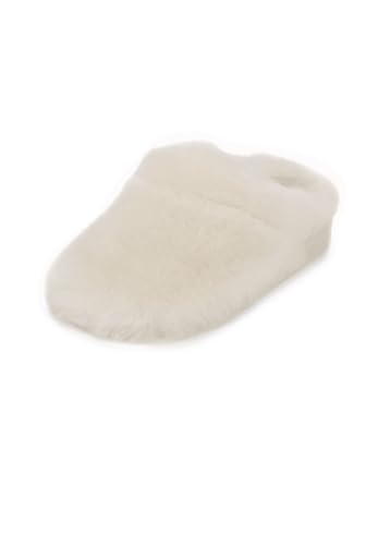 VITAFORM Echte Lammfell Hausschuhe Damen - Warme Hausschuhe Damen - Gefütterte Hausschuhe Damen Winter - Weiches Lammfell Innen und Außen weiß 40 von VITAFORM
