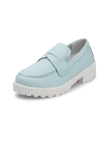 VITAFORM Loafer Damen Leder Weite H - Bequeme und Elegante Damen Schuhe - Leichte Slipper aus italienischem Hirschleder blau 40 VITAFORM Loafer Damen Leder Weite H - Bequeme und Elegante Damen Schuhe - Leichte Slipper aus italienischem Hirschleder blau 40 von VITAFORM