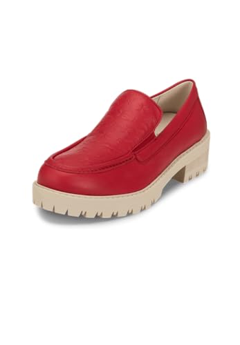 VITAFORM Mokassin für Damen in Rot I Größe 40 I Bequeme Freizeitschuhe aus hochwertigem Softnappaleder I Mit Luftpolsterfußbett & Shock-Absorber I Echte Handwerkskunst VITAFORM Mokassin für Damen in Rot I Größe 40 I Bequeme Freizeitschuhe aus hochwertigem Softnappaleder I Mit Luftpolsterfußbett & Shock-Absorber I Echte Handwerkskunst von VITAFORM