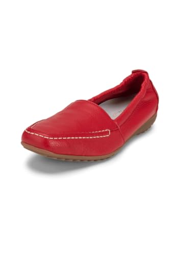 VITAFORM Mokassins Damen Leder Weite H - Bequeme und Elegante Damen Schuhe - Leichte Slipper aus italienischem Hirschleder rot 38 von VITAFORM