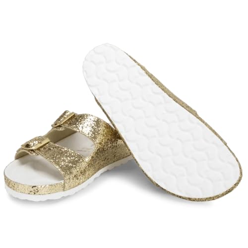 VITAFORM Pantoletten Damen Weite H Stretch Gold, 40 von VITAFORM