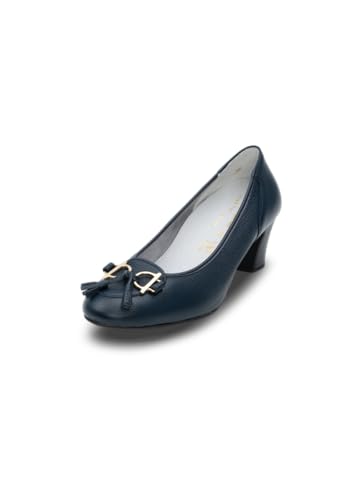 VITAFORM Pumps Weite H - Pumps Damen Elegant - Weiches Hirsch-Leder aus Italien - Absatzschuhe Damen blau 38 von VITAFORM