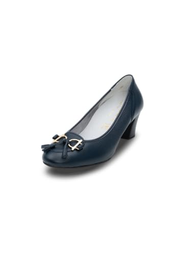 VITAFORM Pumps Weite H - Pumps Damen Elegant - Weiches Hirsch-Leder aus Italien - Absatzschuhe Damen blau 41 von VITAFORM