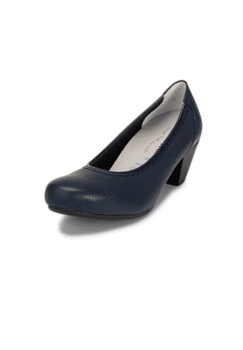 VITAFORM Pumps Weite H - Pumps Damen Elegant - Weiches Hirsch-Leder aus Italien - Absatzschuhe Damen blau 42 von VITAFORM