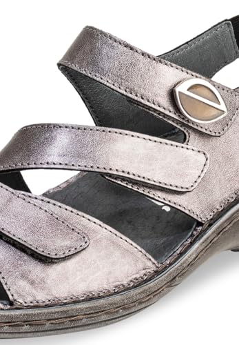 VITAFORM Sandalen Damen Weite H Softnappaleder Taupe/metallic, 40 von VITAFORM