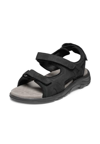 VITAFORM Sandalen Herren Weite H Softnubuk schwarz, 45 von VITAFORM
