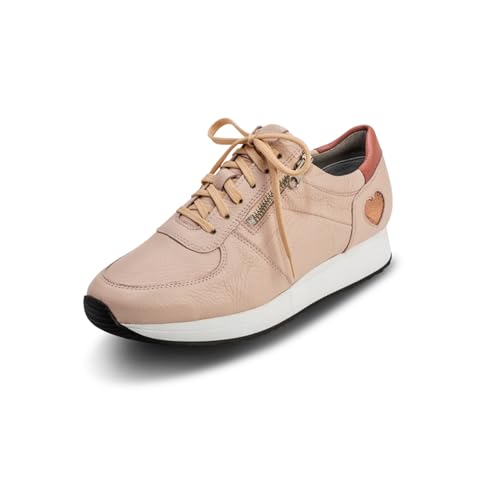 VITAFORM Sneaker Damen Leder - Damen Sneaker aus italienischem Hirschleder - Extra Bequeme Damen Schuhe pink/Rose 38 von VITAFORM