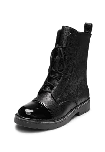 VITAFORM Stiefeletten Damen Gefüttert - Winterschuhe Damen - Warme Stiefel Gefüttert für den Winter schwarz 36 von VITAFORM