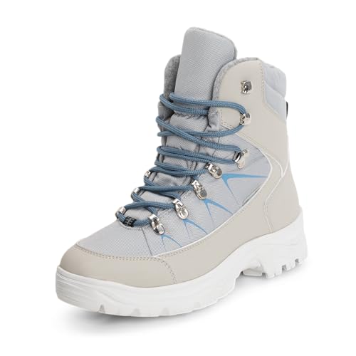 VITAFORM Trekkingschuhe Damen Winter Gefüttert - Warme Wanderschuhe Damen - Inkl. Ausklappbare Spikes grau 39 VITAFORM Trekkingschuhe Damen Winter Gefüttert - Warme Wanderschuhe Damen - Inkl. Ausklappbare Spikes grau 39 von VITAFORM