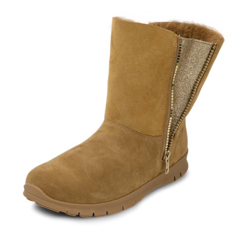 VITAFORM Winterstiefel Damen gefüttert - Gefütterte Stiefel für Damen - Rutschhemmend, Leicht und besonders Warm beige/taupe 40 von VITAFORM