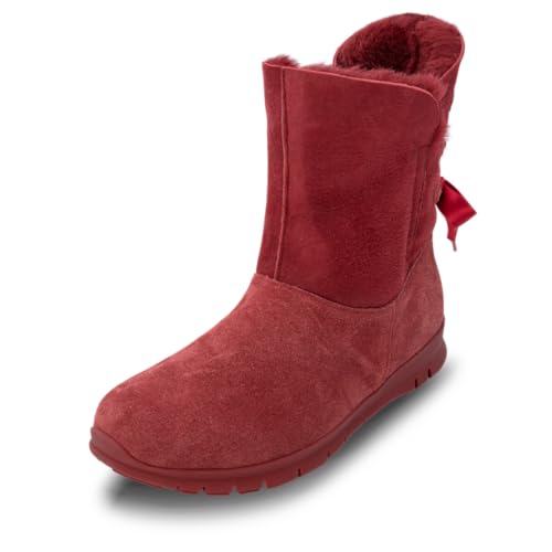 VITAFORM Winterstiefel Damen gefüttert – Gefütterte Stiefel für Damen – Rutschhemmend, Leicht und besonders Warm rot 42 von VITAFORM