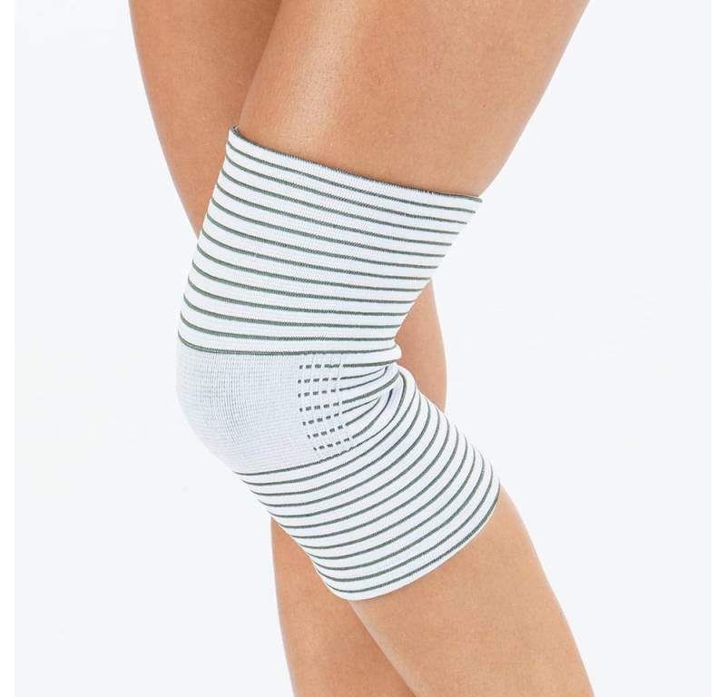 VITALmaxx Kniebandage VITALmaxx Kniebandage mit Kupferfasern, Kompression wärmeleitend Kniestütze Knieschmerzen Sport rutschsicher von VITALmaxx