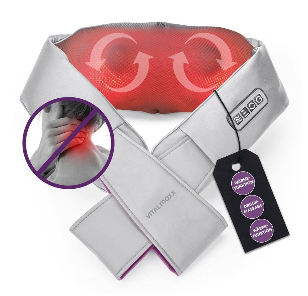 VITALmaxx Shiatsu-Massagegerät Nackenmassagegerät USB-C 12V, Massagegerät mit Wärmefunktion für Schultern Nacken Rücken Beine VITALmaxx Shiatsu-Massagegerät Nackenmassagegerät USB-C 12V, Massagegerät mit Wärmefunktion für Schultern Nacken Rücken Beine von VITALmaxx