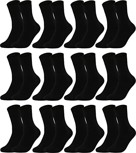 Vitasox 31040 Business Herrensocken aus Baumwolle ohne Gummi und ohne Naht, hochwertige Herren Socken, atmungsaktive Qualität mit weichem Bund für Herren, 12er Pack schwarz 47/50 von Vitasox