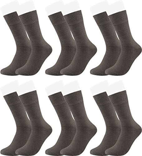 Vitasox 43043 Bambus Socken für Damen & Herren, atmungsaktive Bambussocken mit weichem Komfortbund ohne Gummi, Qualitäts Strümpfe gegen Schweiß ohne Naht an den Zehen, 6 Paar braun 39-42 von Vitasox