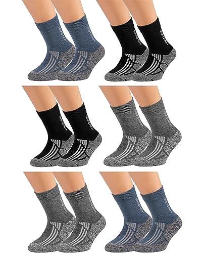 Vitasox 21041 Kinder Jungen Mädchen TeenagerSocken Sport Baumwolle Sportsocken Kindersocken Baumwollsocken ohne Naht 6er Pack 31/34 von Vitasox