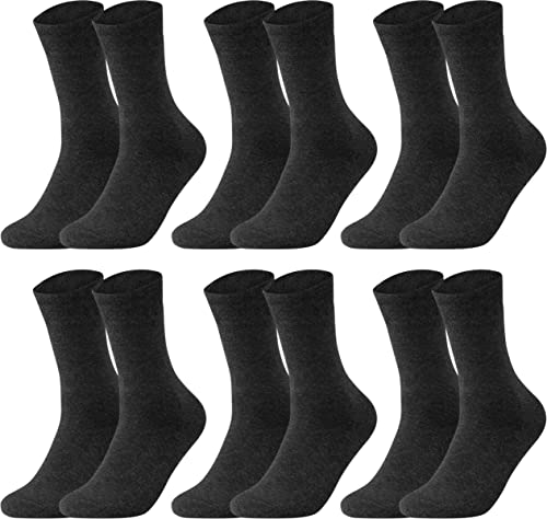 Vitasox 31038 Business Herrensocken aus Baumwolle ohne Gummi und ohne Naht, hochwertige Herren Socken, atmungsaktive Qualität mit weichem Bund für Herren, 6er Pack anthrazit 47/50 von Vitasox