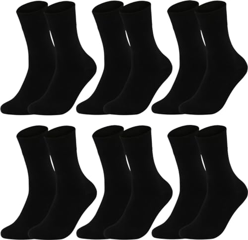 Vitasox 31196 Business Herrensocken aus Baumwolle ohne Gummi und ohne Naht, hochwertige Herren Socken, atmungsaktive Qualität mit weichem Bund für Herren, 6er Pack schwarz 43/46 von Vitasox