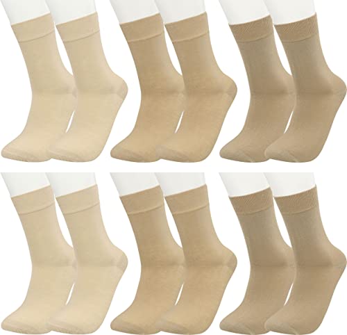 Vitasox 32032 Herren Socken Kurzschaft Kurzschaftsocken einfarbig Baumwolle ohne Gummi ohne Naht 6 Paar Natur-Töne 43/46 von Vitasox