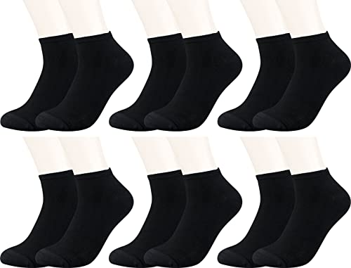 Vitasox 43024 Unisex Kurze Bambus Sneaker Socken, kühlen den Fuß, leichte Sommer Sneakersocken ohne spürbare Naht für Damen & Herren, schwarz, 6 Paar, 39-42 von Vitasox