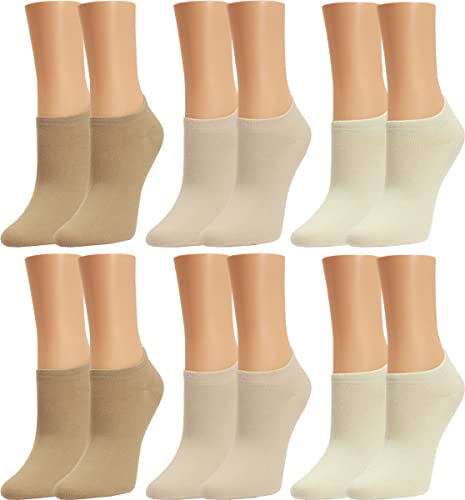 Vitasox 43026 Unisex Kurze Bambus Sneaker Socken, kühlen den Fuß, leichte Sommer Sneakersocken ohne spürbare Naht für Damen & Herren, beige, 6 Paar, 39-42 von Vitasox