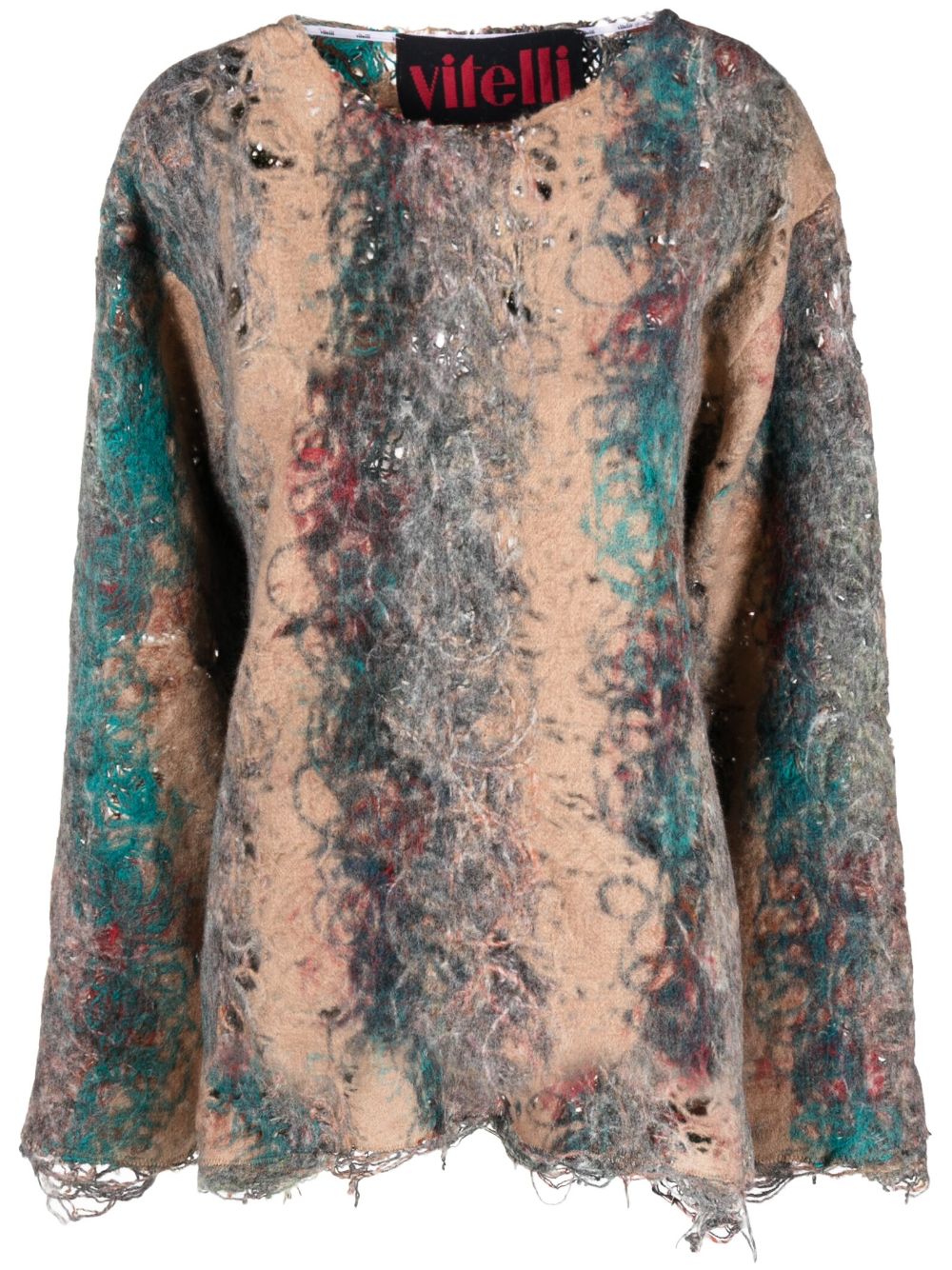 VITELLI Distressed-Pullover - Nude von VITELLI