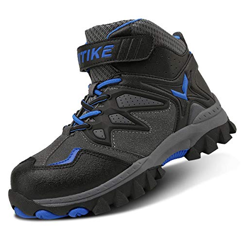 VITIKE Kinder Schneestiefel Jungen Warmfutter Jungen Schneestiefel, 1 Blau, Gr.- 33 EU von VITIKE