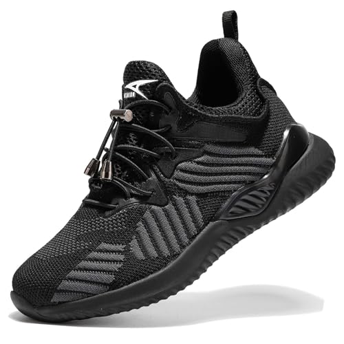 VITIKE Kinder Turnschuhe Jungen Sport Schuhe Mädchen Kinderschuhe Sneaker Outdoor Laufschuhe,8 Alles Schwarz,38 EU von VITIKE