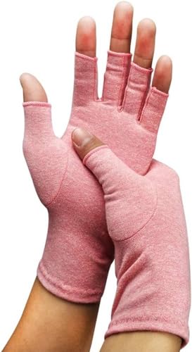 VITTO Arthrose Handschuhe (1 Paar) - Kompressionshandschuhe Damen und Herren für Wärmehandschuhe, Rheuma und Arthritis (M, Rosa) von VITTO