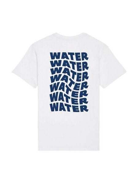 VIVA CON AGUA T-Shirt WATER Weiß-Blau mit Rückenprint von VIVA CON AGUA