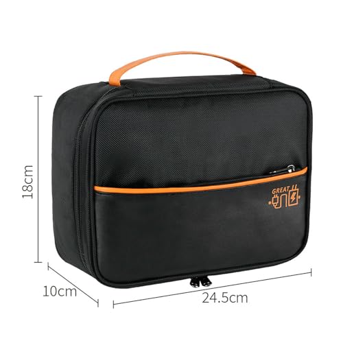 VIVACRAFT Aufbewahrungstasche Aufbewahrungsbox Für Elektronisches Zubehör (2er-Set) wasserdichte Zur Aufbewahrung Von Ladegeräten, Festplatten Und Mobilen Netzteilen-reednai Blac von VIVACRAFT
