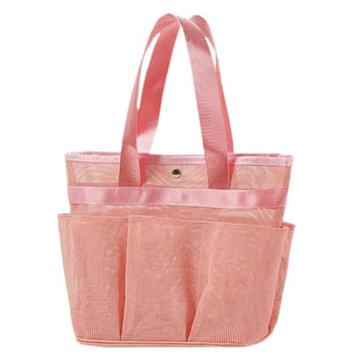 VIVACRAFT Aufbewahrungstasche Mesh Cosmetic Bag Reisen Toilettenbeutel, Tragbarer -Kosmetiktasche Vertikaler Aufbewahrungstasche, Reisetasche Mit Griff, Reißverschlussbeutel-großer Rosa Netzbeutel von VIVACRAFT