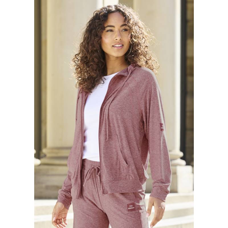 VIVANCE ACTIVE Funktions-Kapuzensweatjacke Damen rosa meliert Gr.XS (32/34) von VIVANCE ACTIVE