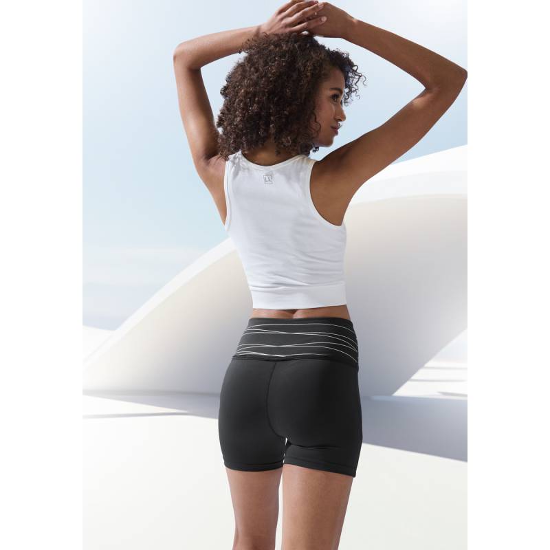 VIVANCE ACTIVE Shorts Damen schwarz, silber Gr.S (36/38) von VIVANCE ACTIVE